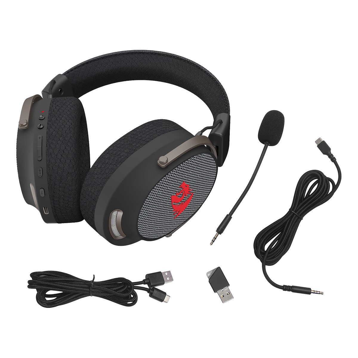 Headset Gamer Redragon Arrow, Tri-Mode, Surround 7.1 Virtual, Drivers de 53mm, Preto, H858