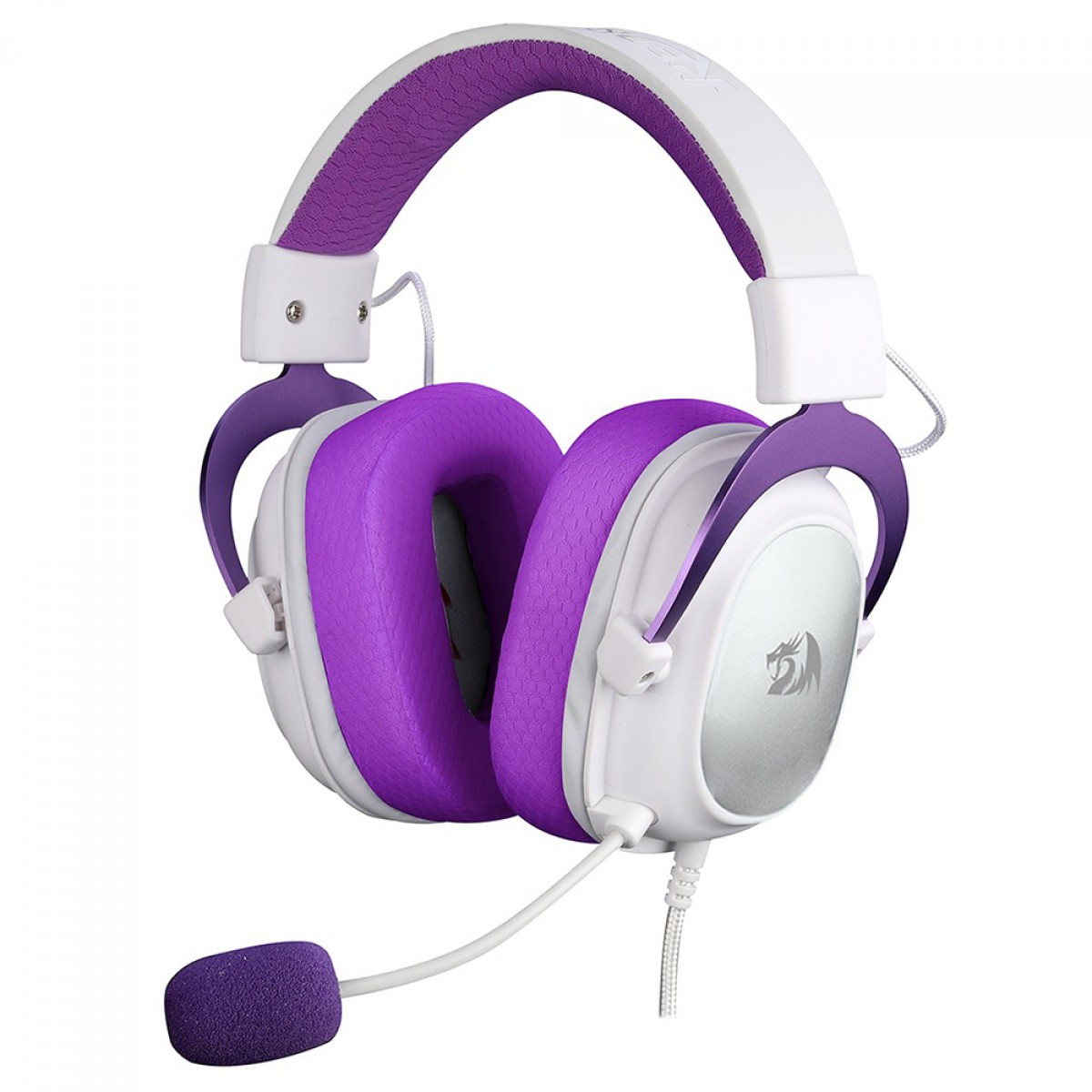 Headset Gamer Redragon Hero, 3.5mm, Múltiplas Plataformas, White/Purple, H530-WP