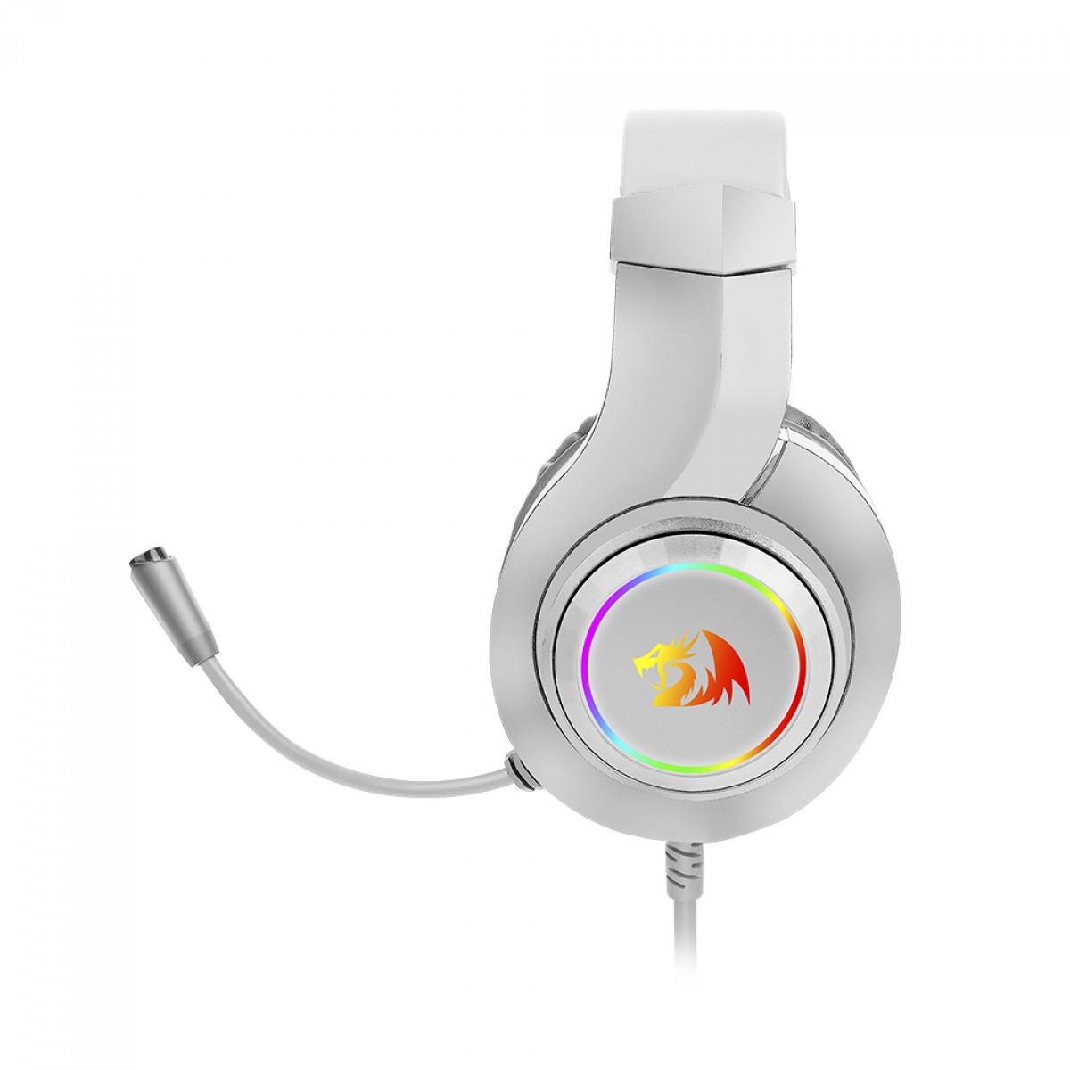 Headset Gamer Redragon Hylas Lunar White, 3.5mm + USB, Múltiplas Plataformas, RGB, H260-W