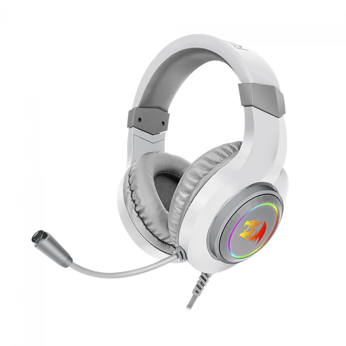 Headset Gamer Redragon Hylas Lunar White, 3.5mm + USB, Múltiplas Plataformas, RGB, H260-W