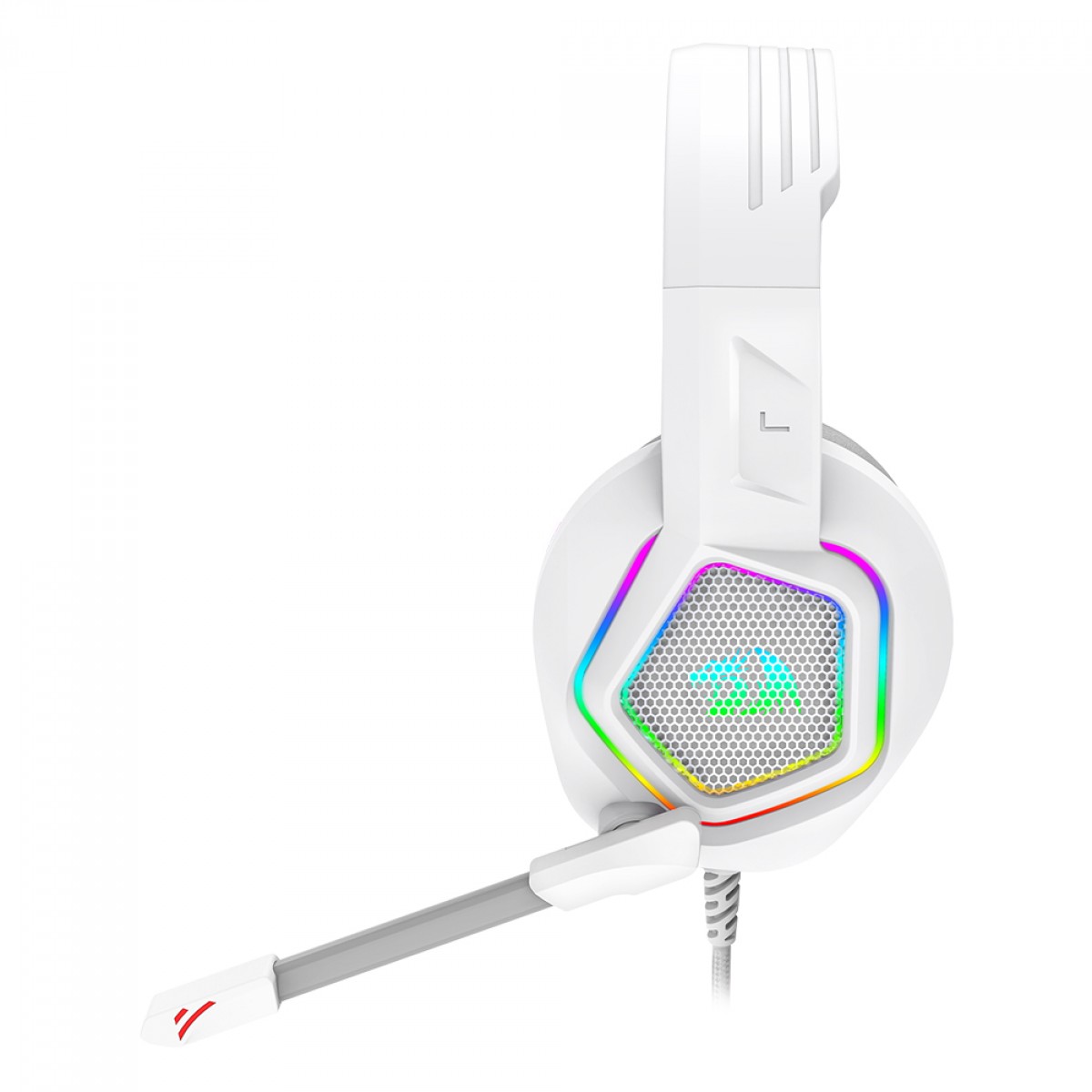 Headset Gamer Redragon Medea, RGB, 3.5mm, Múltiplas Plataformas, White, H280W-RGB