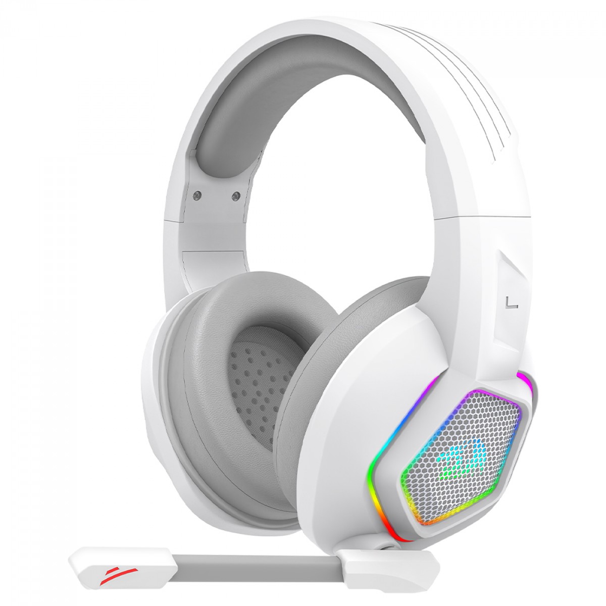 Headset Gamer Redragon Medea, RGB, 3.5mm, Múltiplas Plataformas, White, H280W-RGB