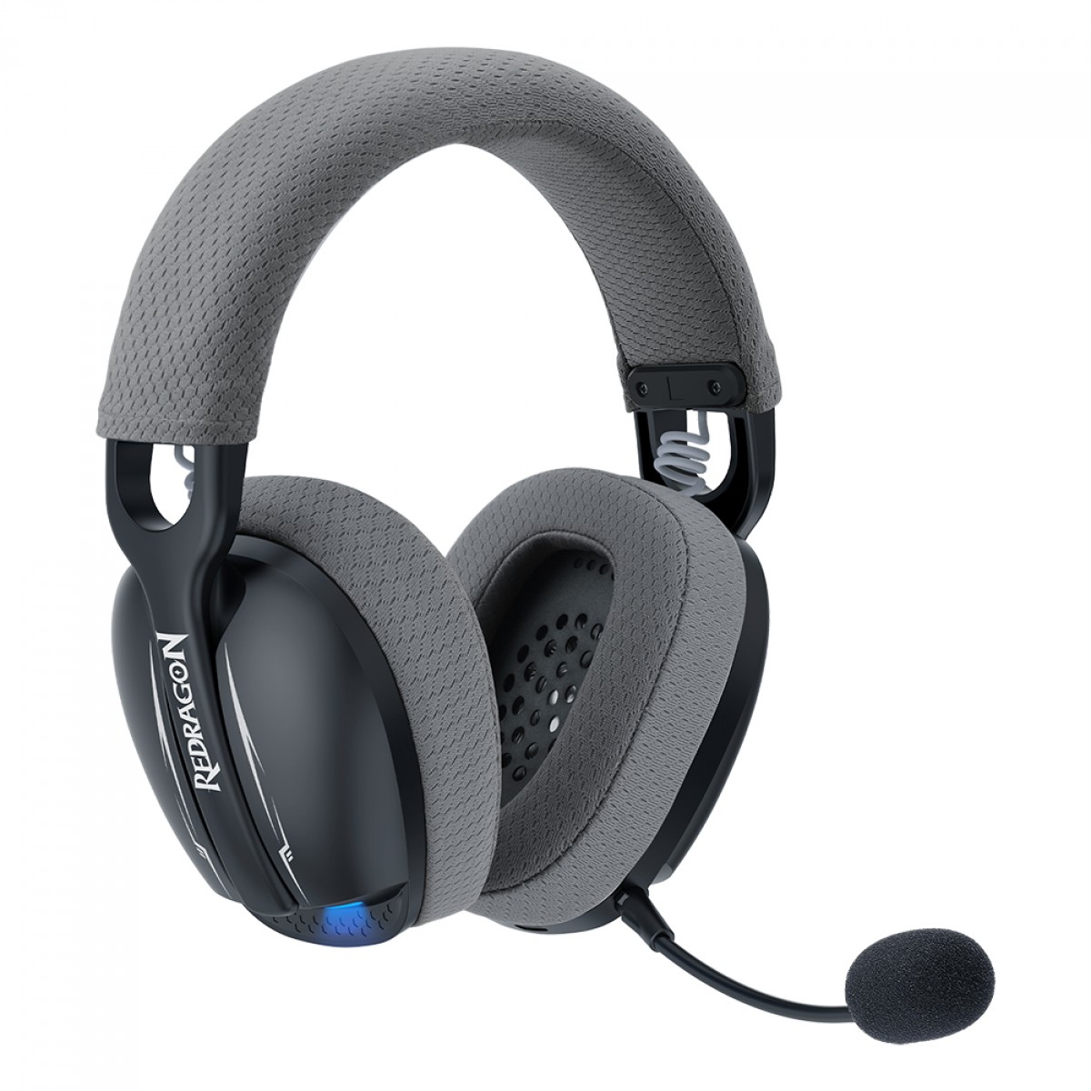 Headset Gamer Redragon Skuld Pro, USB, Drivers de 40mm, Led Azul, Preto, H878BG