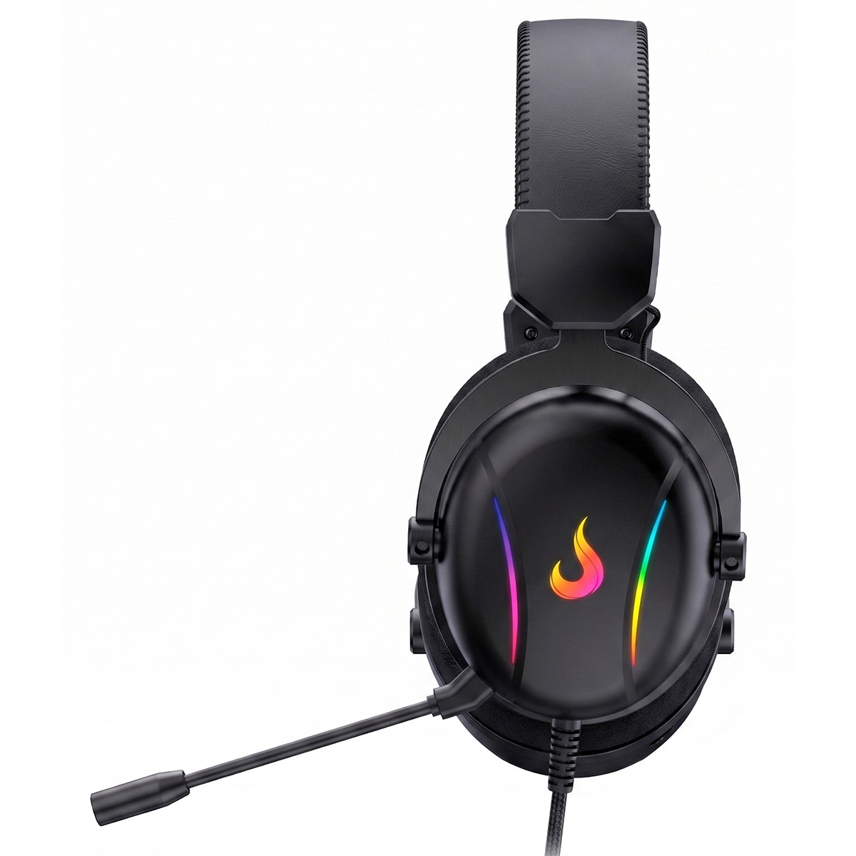 Headset Gamer Rise Mode Nova 02, Drivers de 40mm, Surround 7.1, Microfone Removível, Preto, RM-HS-NV-02-FB