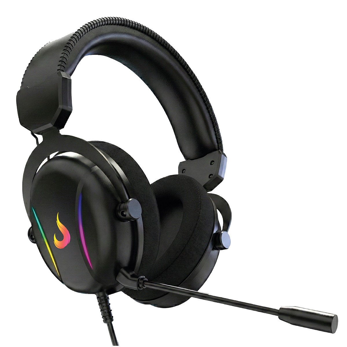 Headset Gamer Rise Mode Nova 02, Drivers de 40mm, Surround 7.1, Microfone Removível, Preto, RM-HS-NV-02-FB