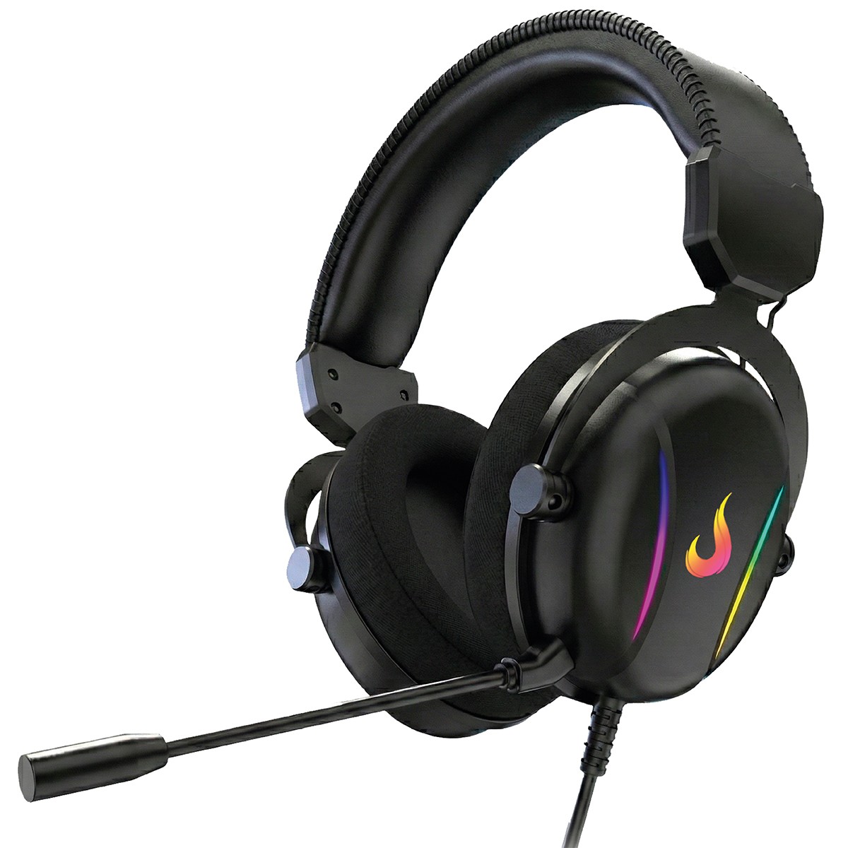 Headset Gamer Rise Mode Nova 02, Drivers de 40mm, Surround 7.1, Microfone Removível, Preto, RM-HS-NV-02-FB