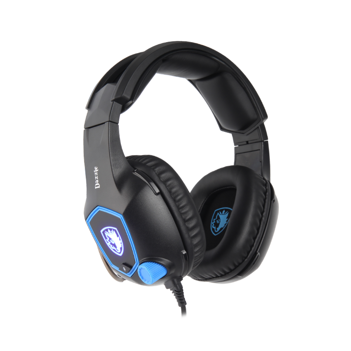 Headset Gamer Sades Sa-905 Dazzle, 7.1 Surround, Black/Blue, Sa-905