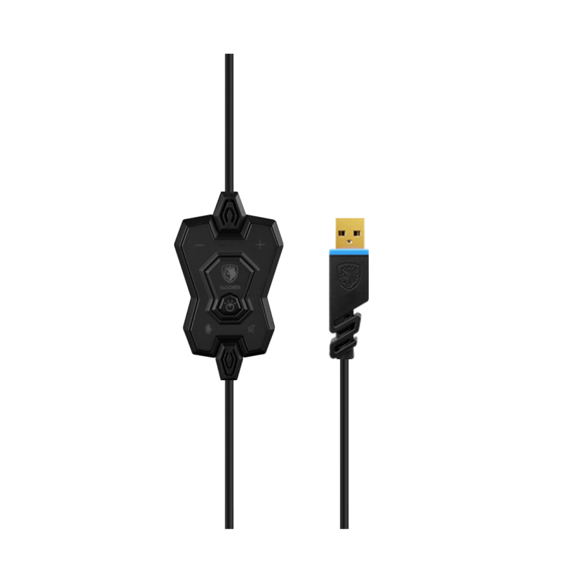 Headset Gamer Sades Sa-923 Hammer, 7.1 Surround, Black/Blue, Sa-923