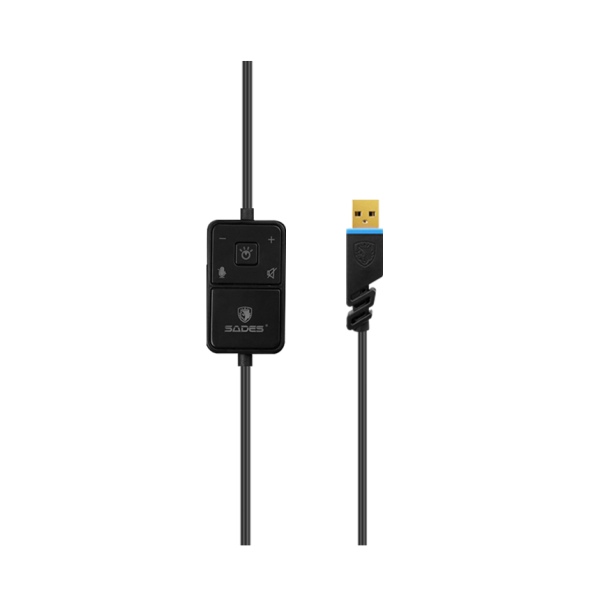 Headset Gamer Sades Sa-968 Luna, 7.1 Surround, Black/Blue, SA-968