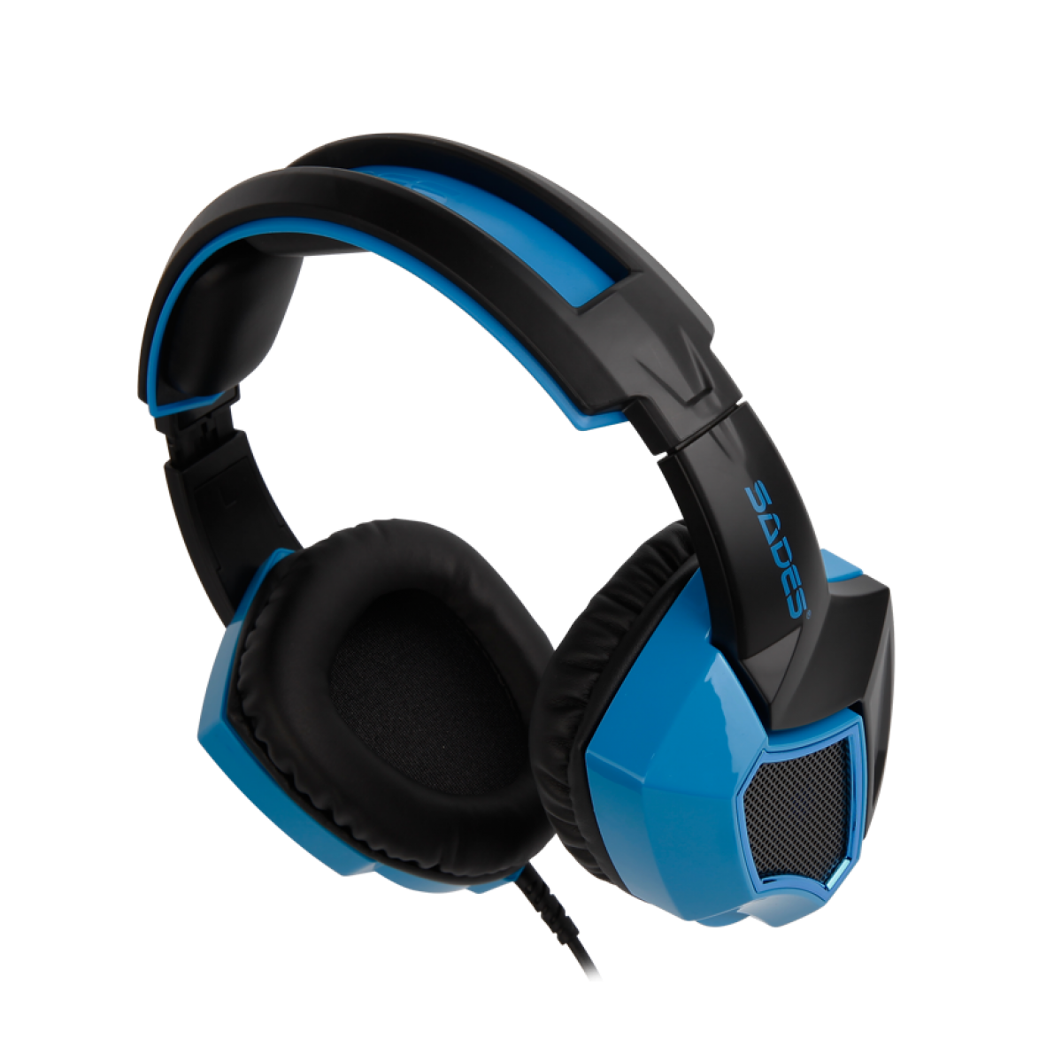 Headset Gamer Sades Sa-968 Luna, 7.1 Surround, Black/Blue, SA-968