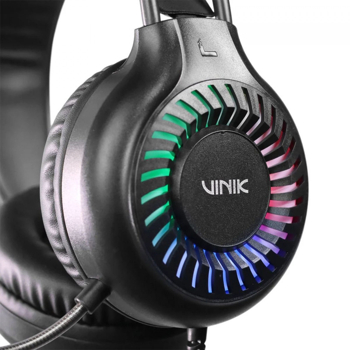 Headset Gamer Vinik Hurricane, USB, Drivers de 40mm, Rainbow, VKHSGHCN