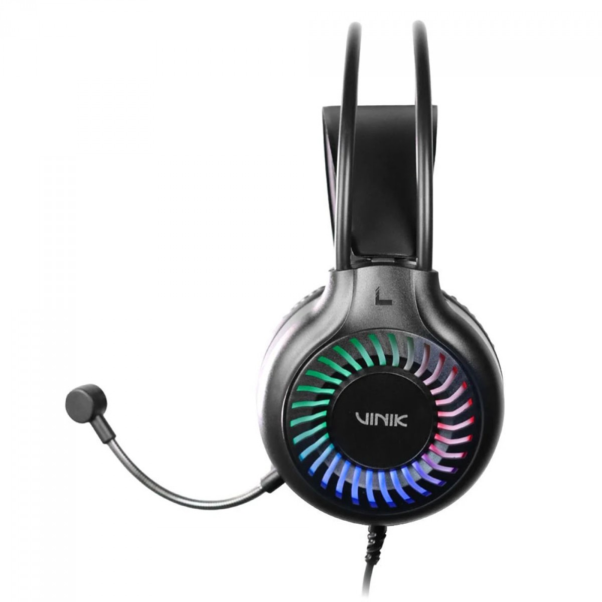 Headset Gamer Vinik Hurricane, USB, Drivers de 40mm, Rainbow, VKHSGHCN