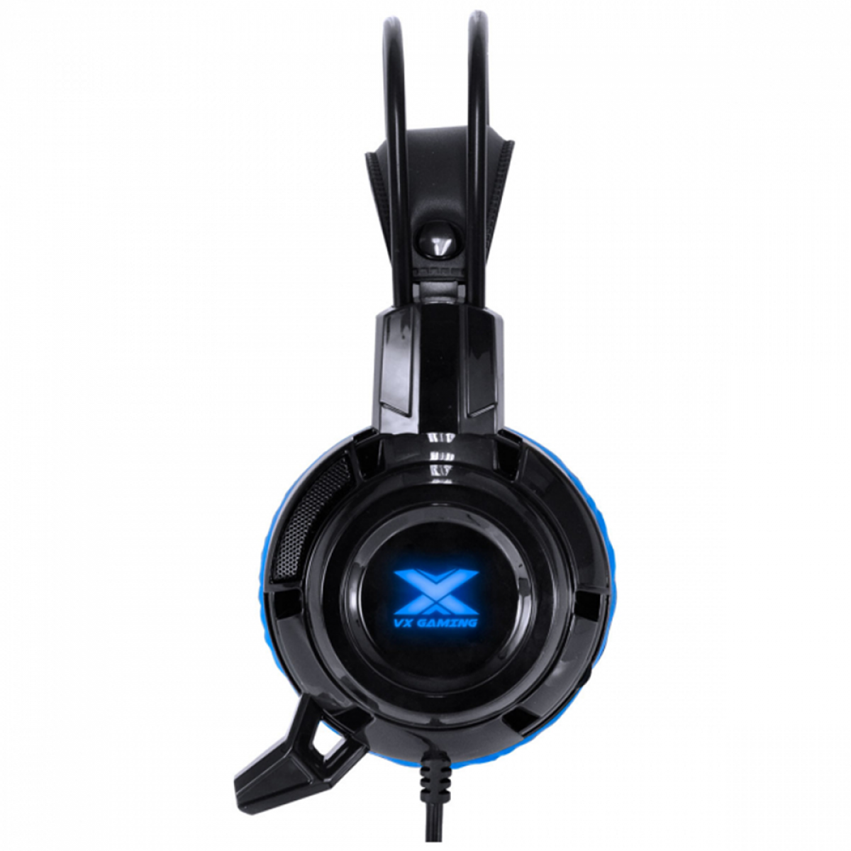 Headset Gamer Vinik Taranis V2, 3,5mm Stereo, Led Azul, Drivers de 40mm, Preto e Azul
