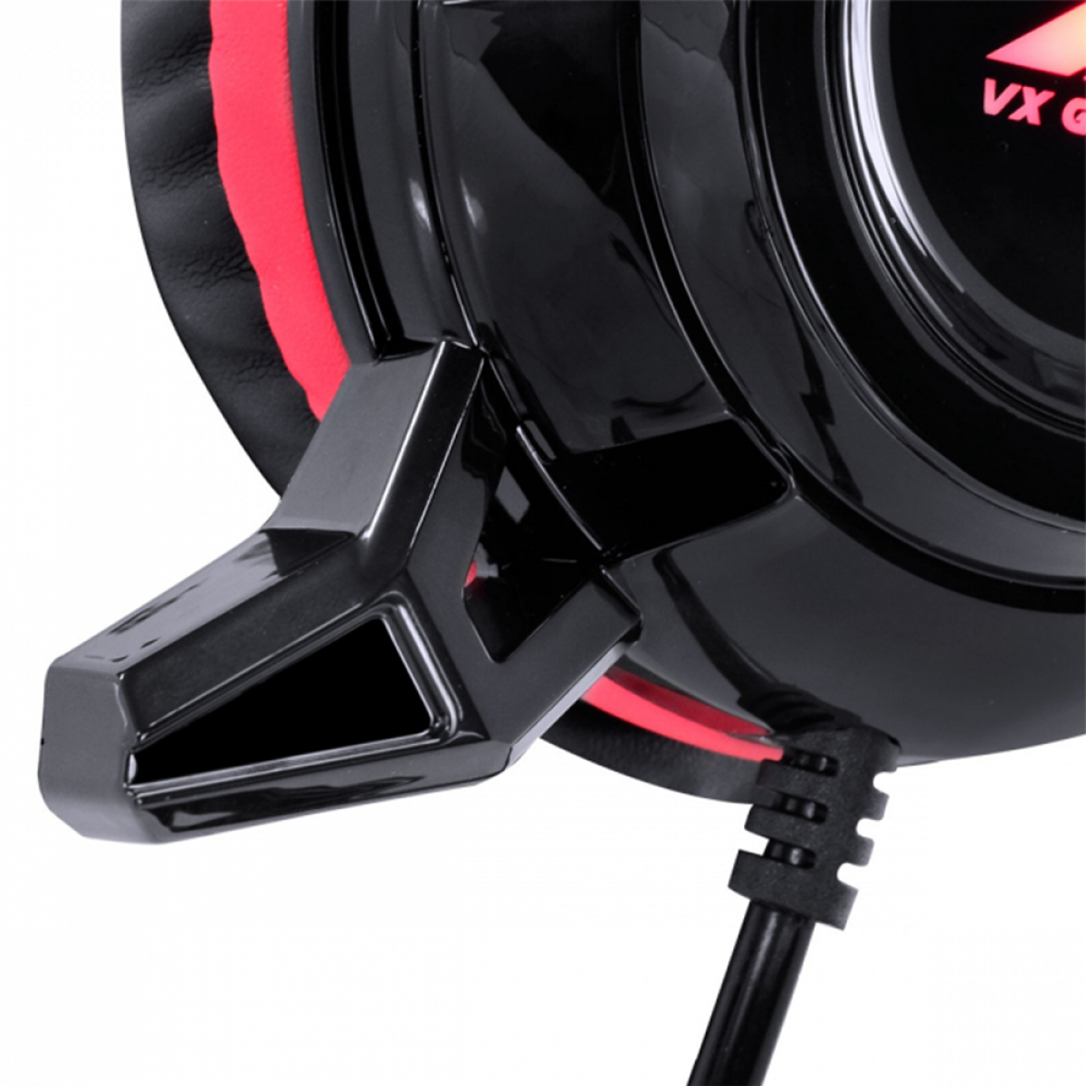 Headset Gamer Vinik Taranis V2, 3,5mm Stereo, Led Vermelho, Drivers de 40mm, Preto e Vermelho