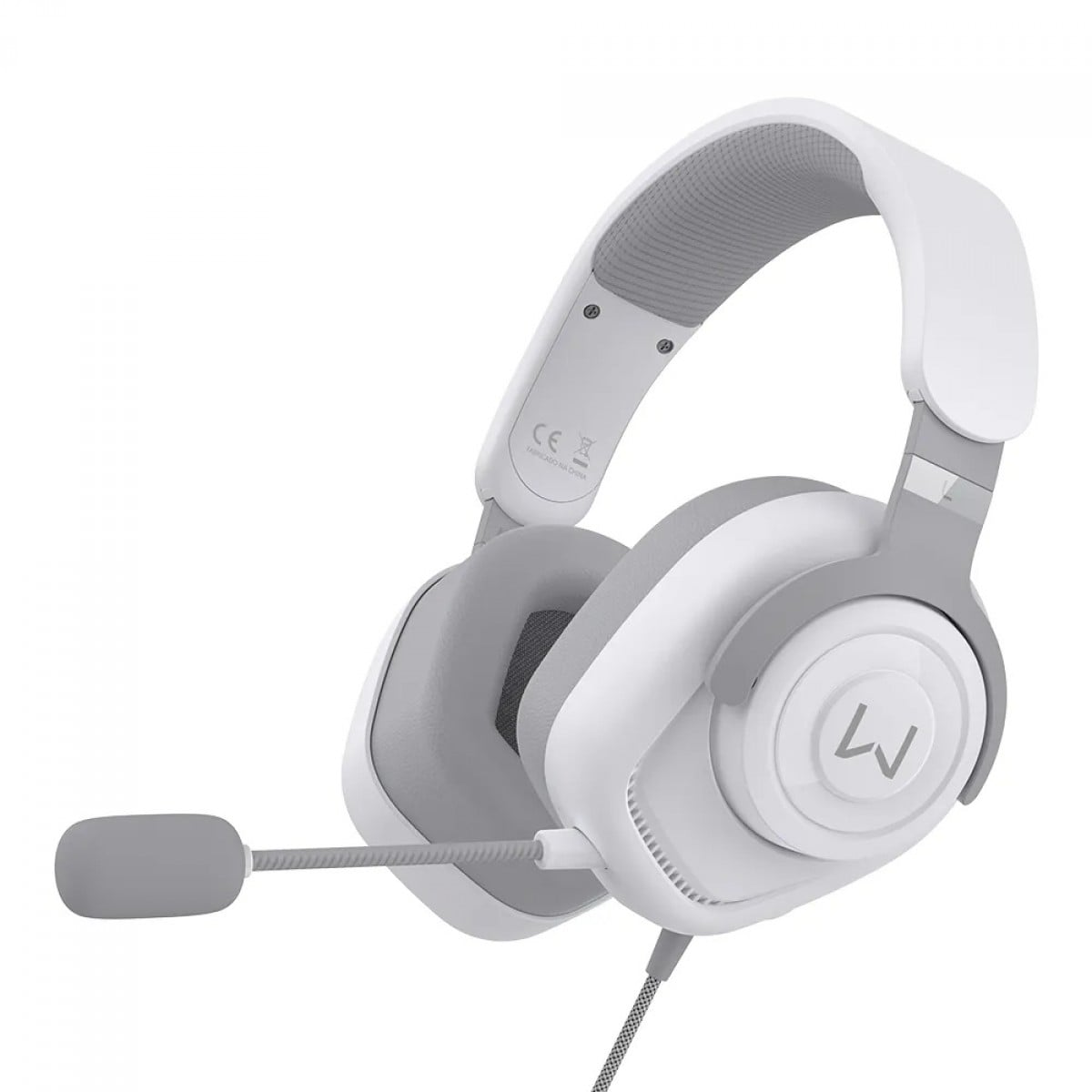 Headset Gamer Warrior Huginn, 3.5mm, Branco, PH700