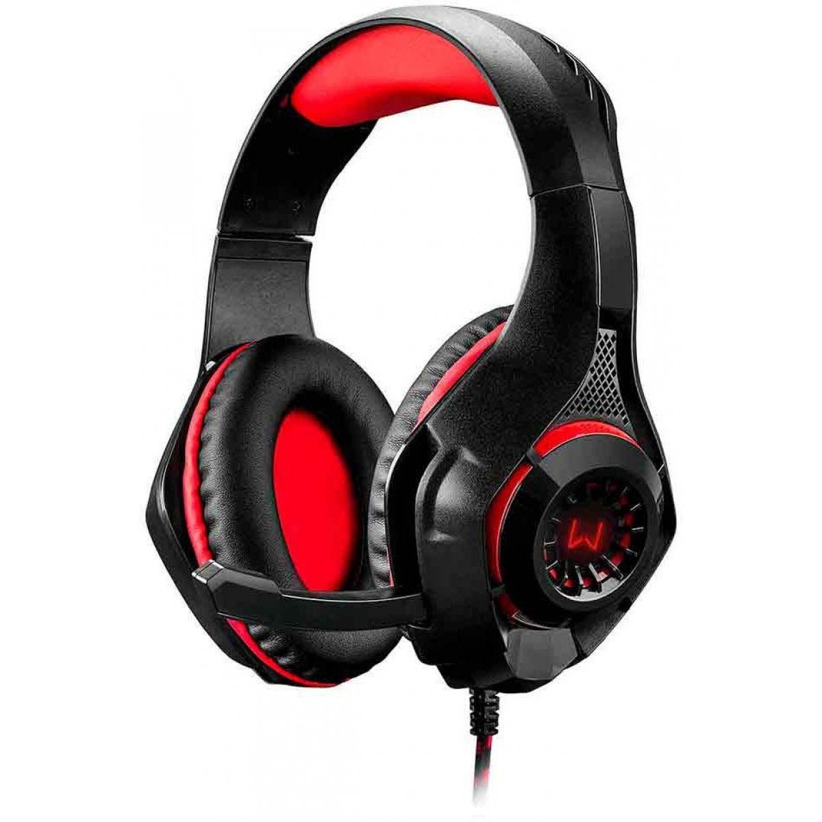 Headset Gamer Warrior Rama Stero, USB/P2, Preto/Vermelho, PH219