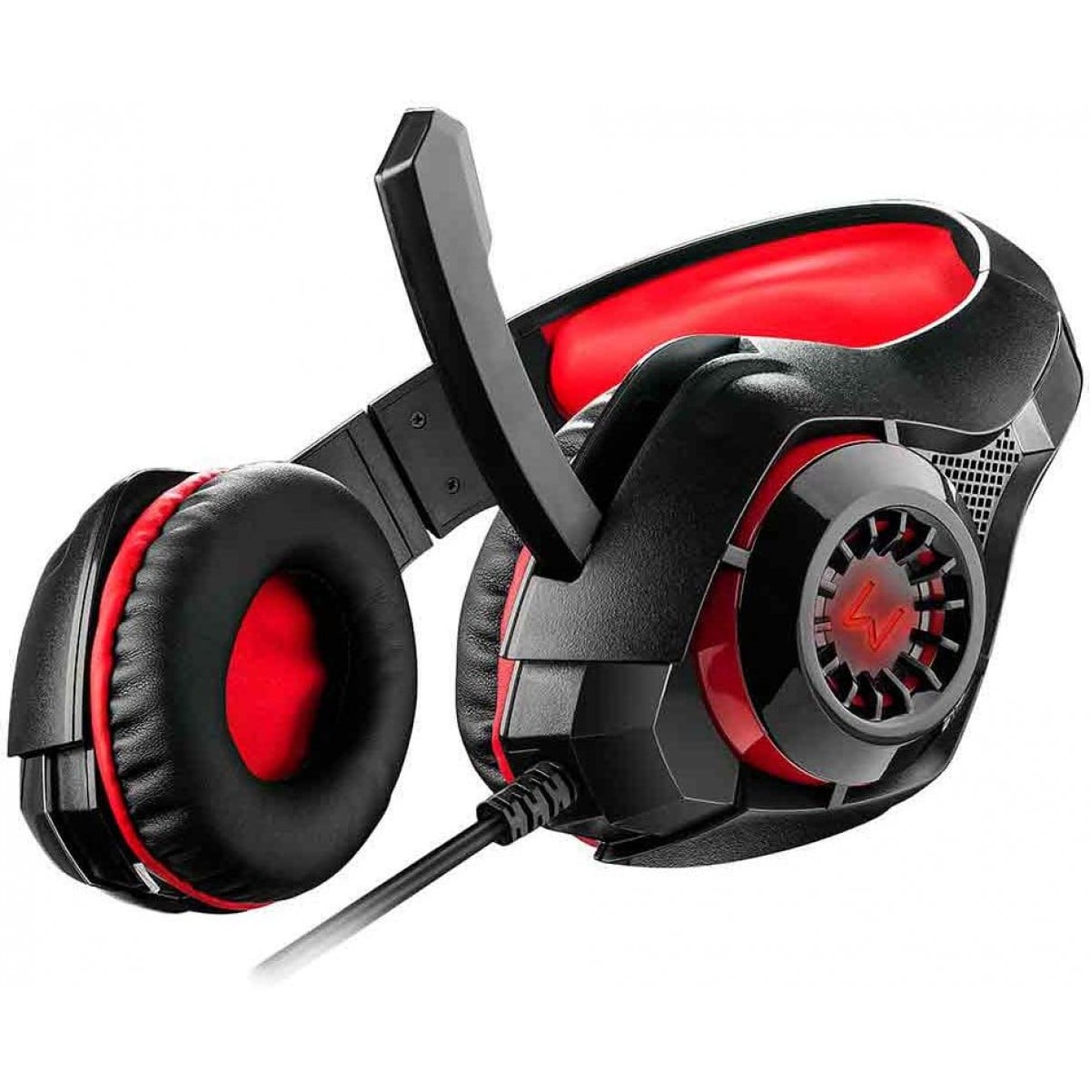 Headset Gamer Warrior Rama Stero, USB/P2, Preto/Vermelho, PH219