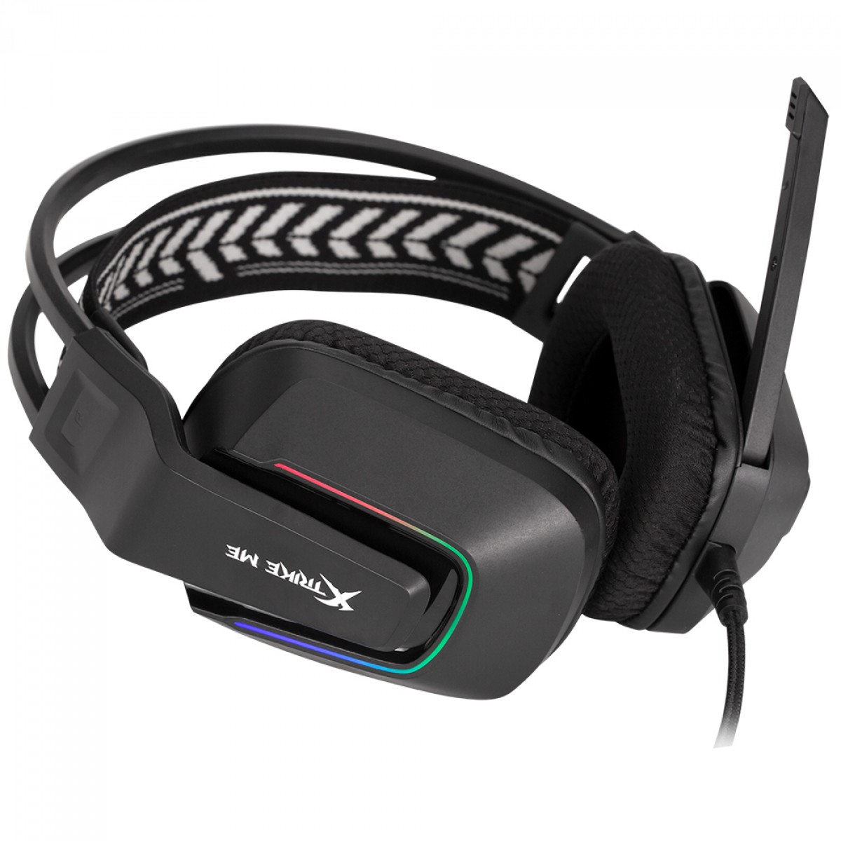 Headset Gamer Xtrike Me GH-712, RGB, Drivers de 50mm, USB + 3.5mm, Preto