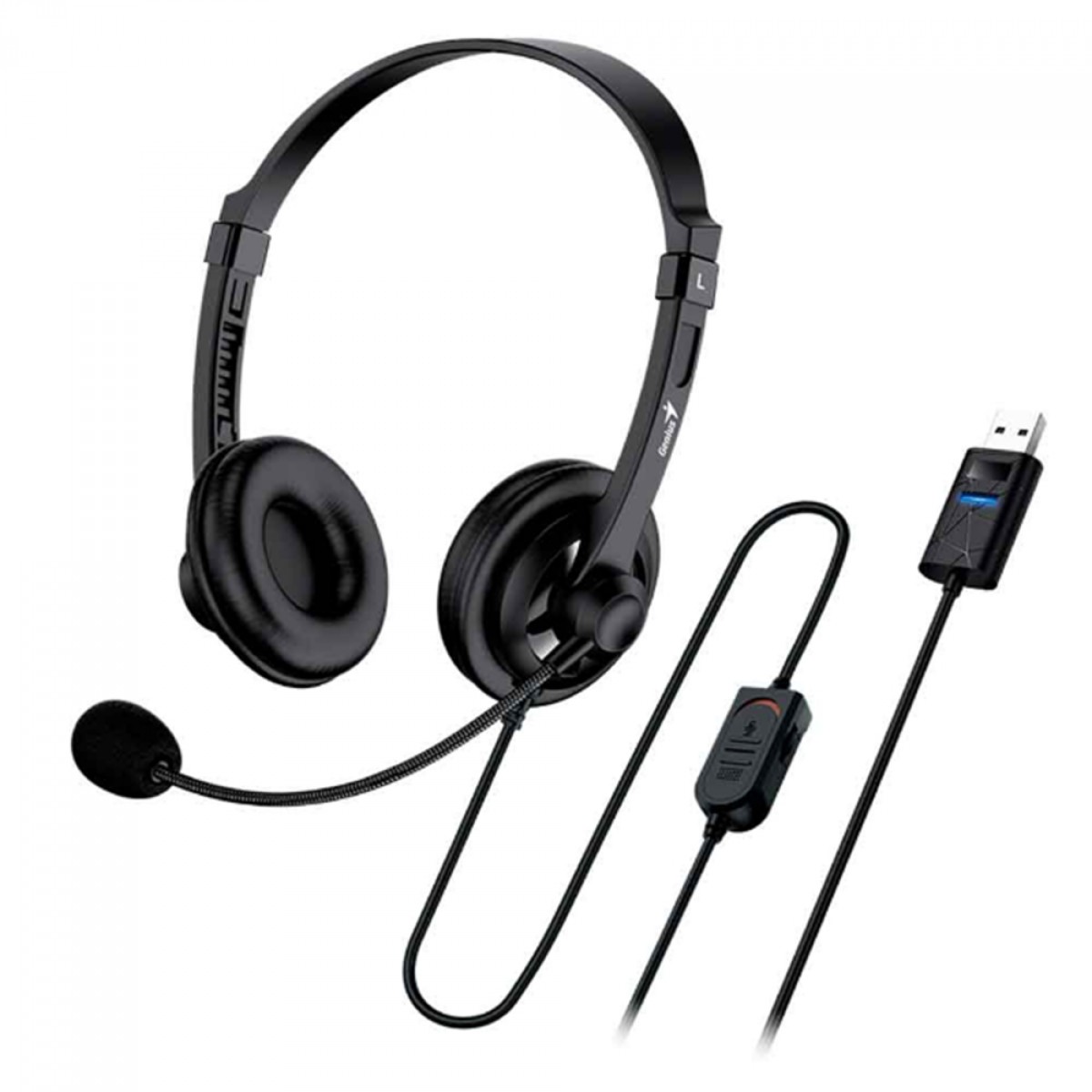 Headset Genius HS-230U, USB, Preto