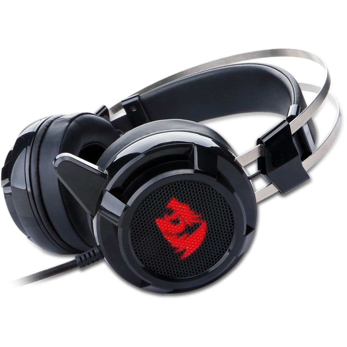 Headset Redragon Siren H301, USB + P2, Led, Black