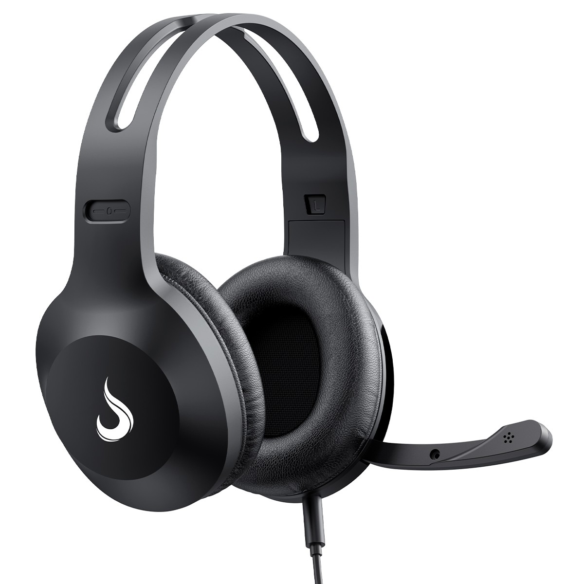 Headset Rise Mode Office 03, Drivers de 40mm, Com Microfone, Preto, RM-HS-OF-03-FB