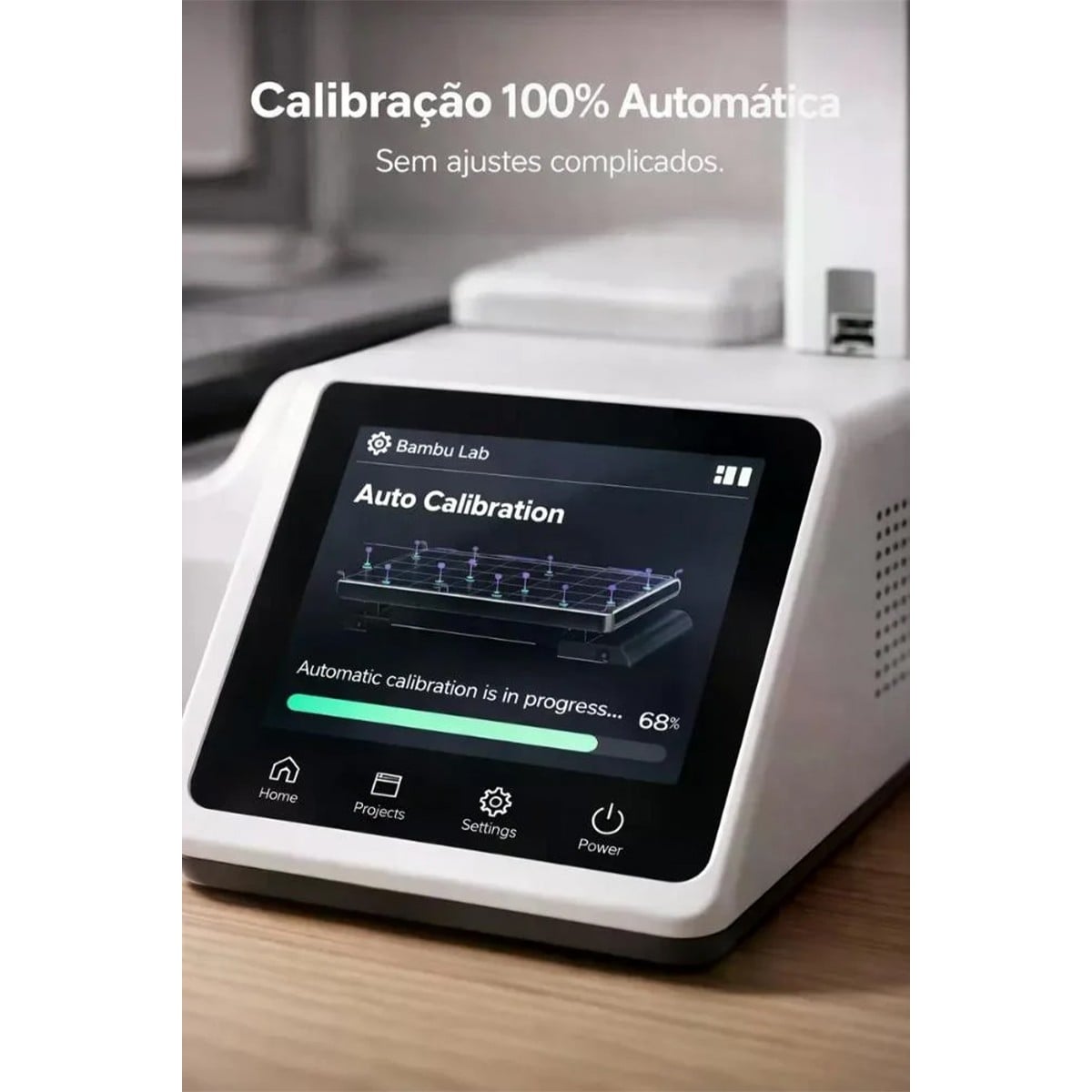 Impressora 3D Bambu Lab A1 Mini, Bivolt, Área de Impressão 180x180x180mm, Wi-Fi, Branco, PF002-M-BRA