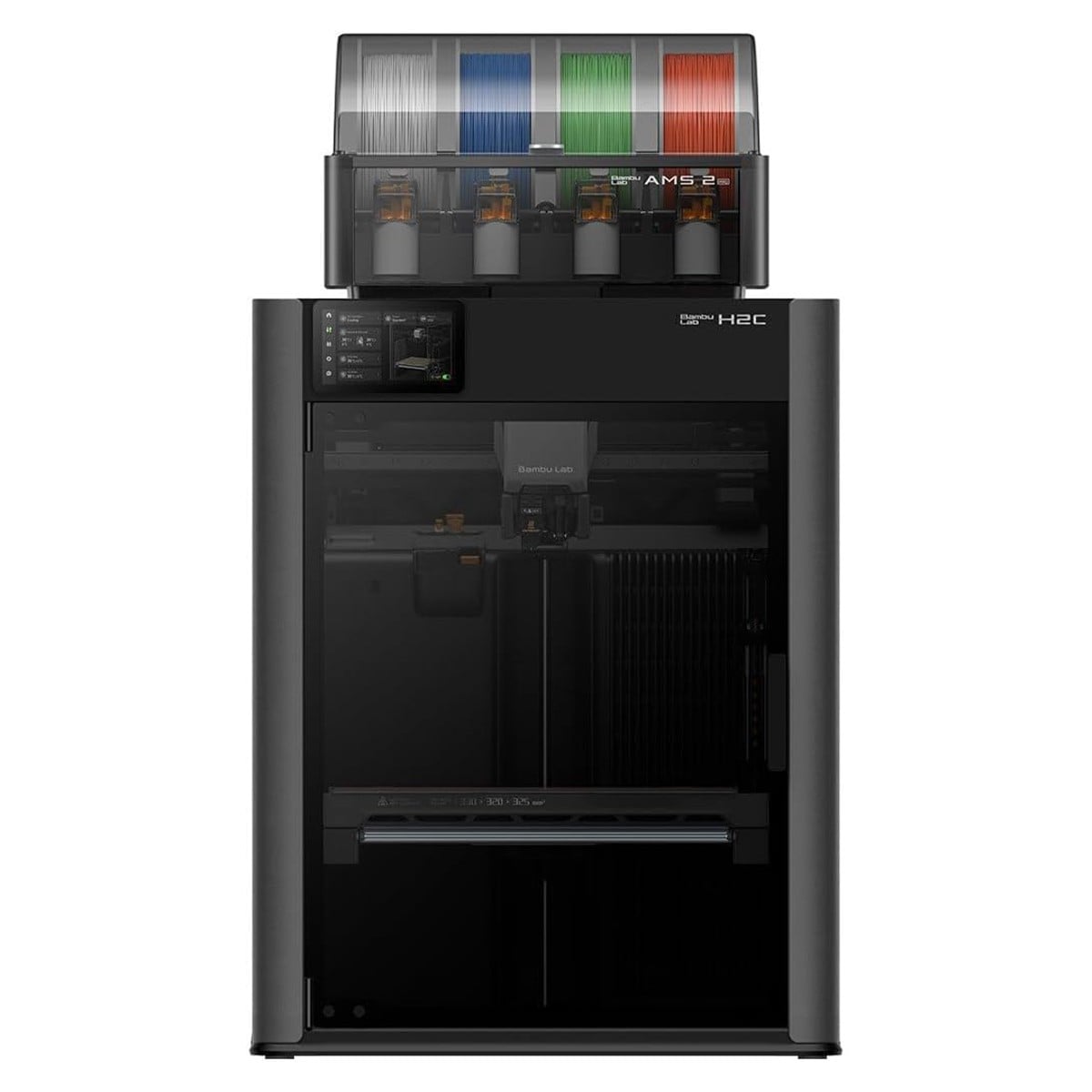 Impressora 3D Bambu Lab H2C 127V + AMS 2 PRO (Combo), Área de Impressão 330x320x325mm, Alta Velocidade, PF003-C+SA007-LV