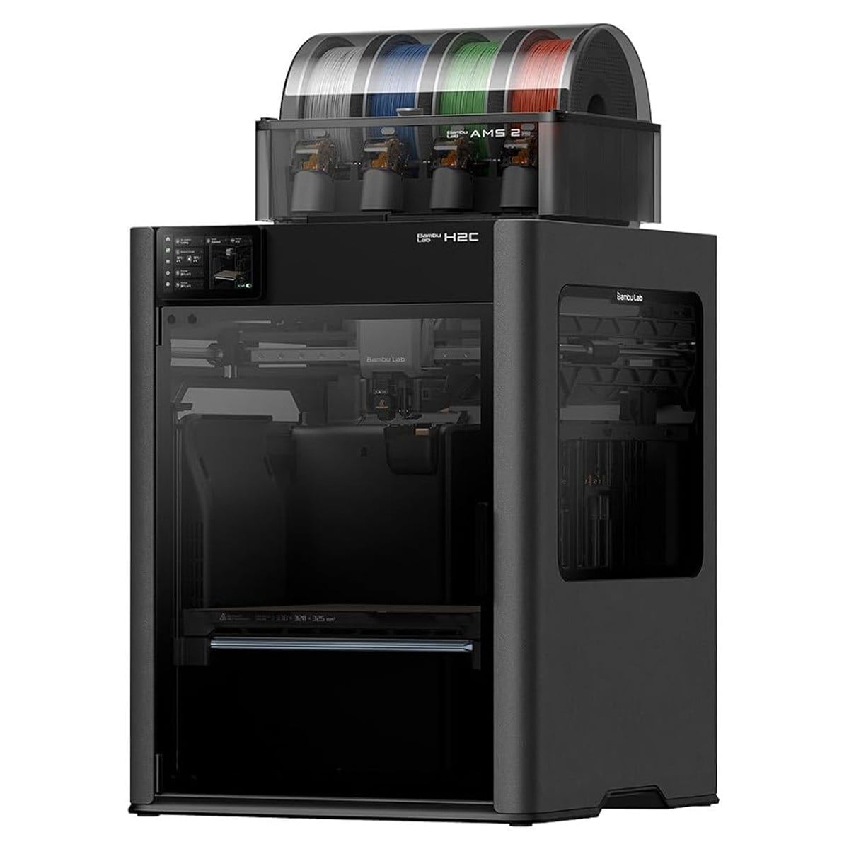 Impressora 3D Bambu Lab H2C 127V + AMS 2 PRO (Combo), Área de Impressão 330x320x325mm, Alta Velocidade, PF003-C+SA007-LV