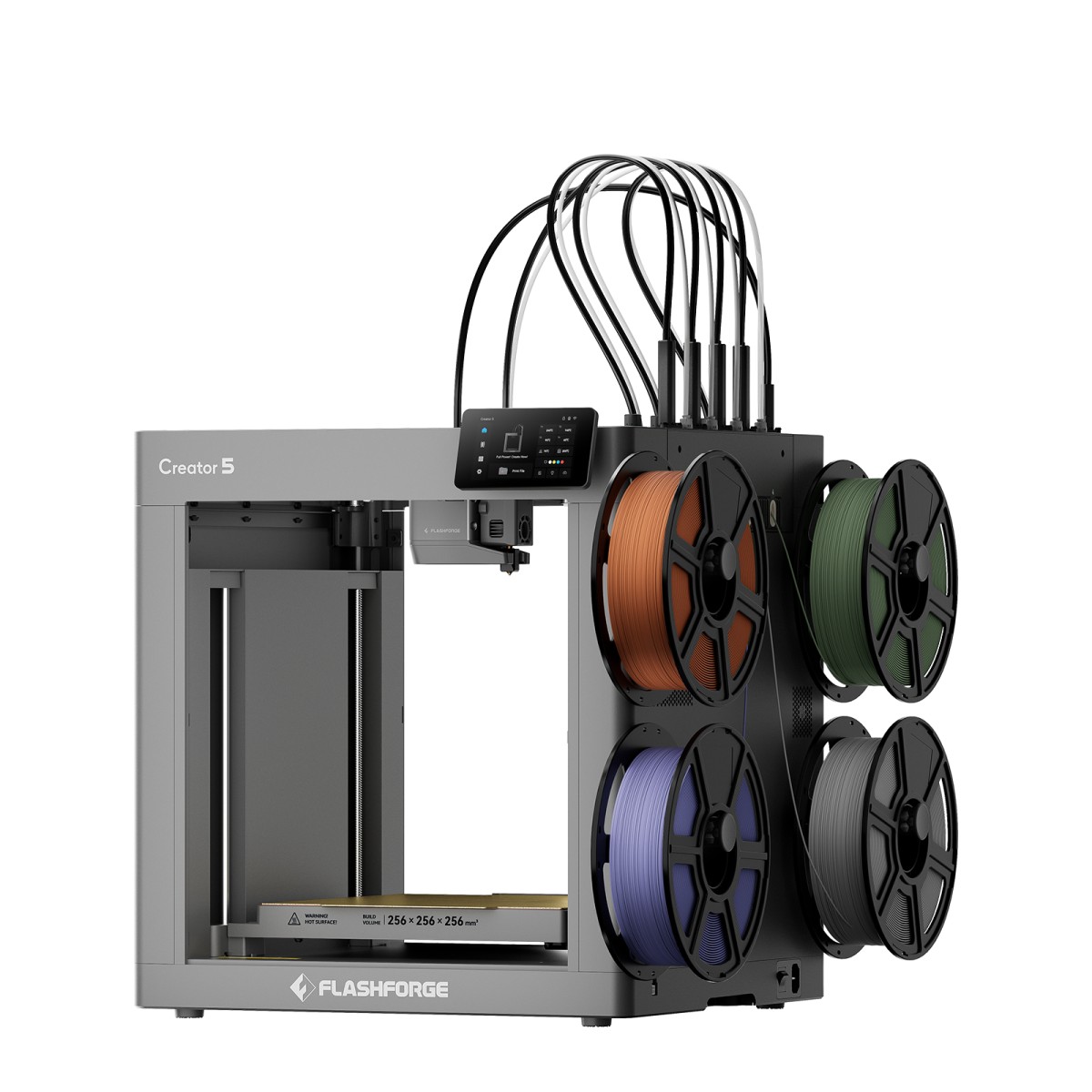 Impressora 3D Flashforge Creator 5, 4 Cabeçotes, Bivolt Manual, Multicolorida, Área de Impresão 256x256x256mm, 300mm/s, 10001101001