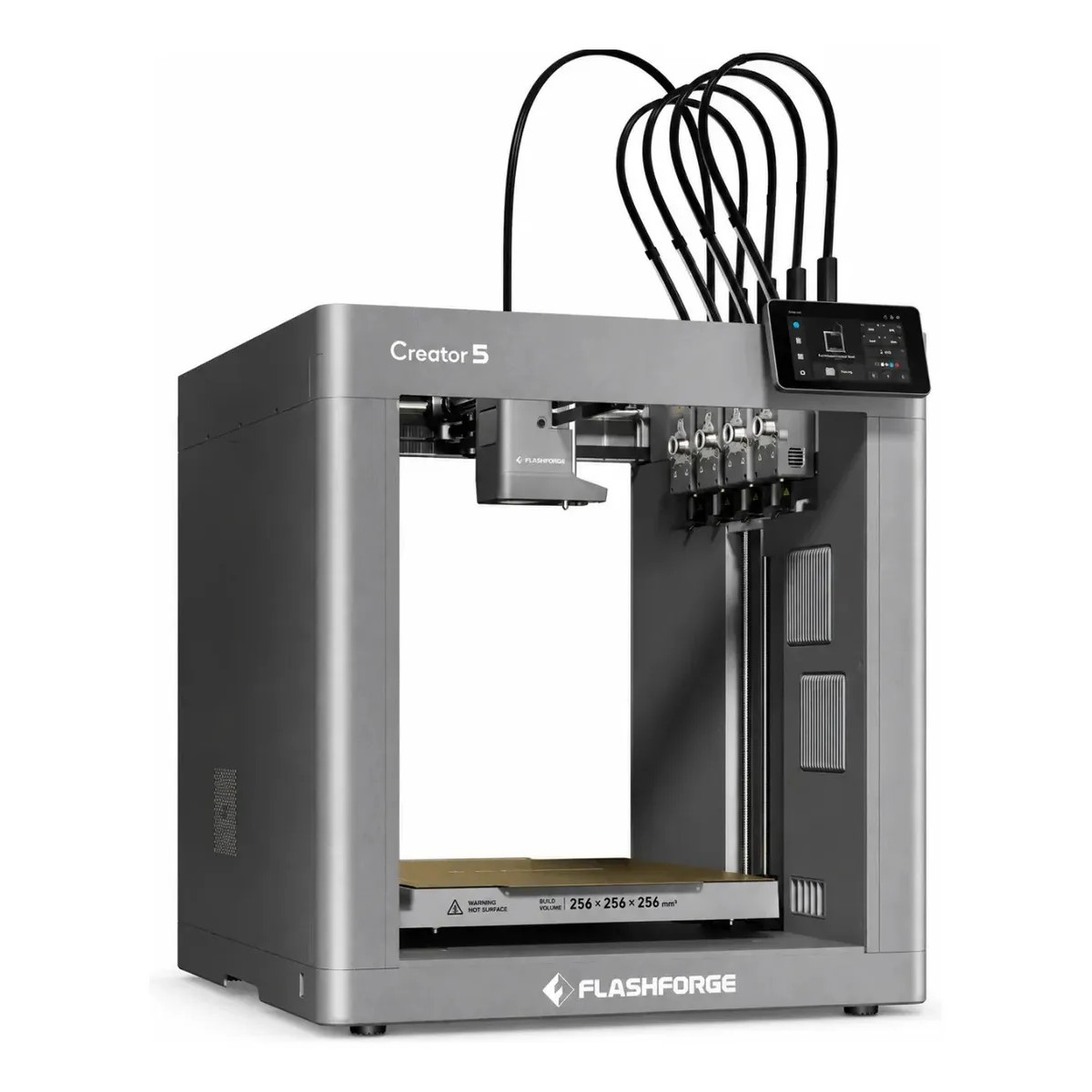 Impressora 3D Flashforge Creator 5, 4 Cabeçotes, Bivolt Manual, Multicolorida, Área de Impresão 256x256x256mm, 300mm/s, 10001101001
