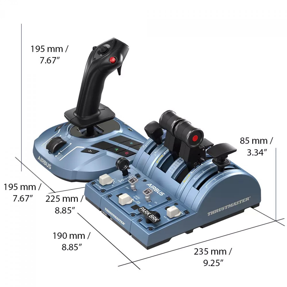 Joystick + Quadrante Thrustmaster TCA Captain Pack X Airbus Edition, Para PC e Xbox, 4460217
