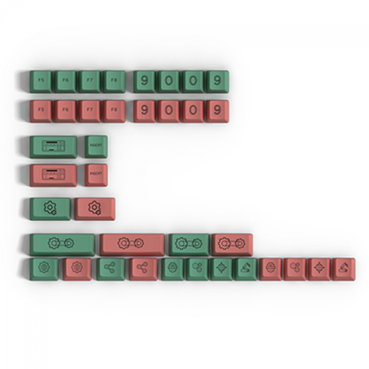 Keycaps Akko 9009 Set R2, PBT, 38 Teclasm, ANSI