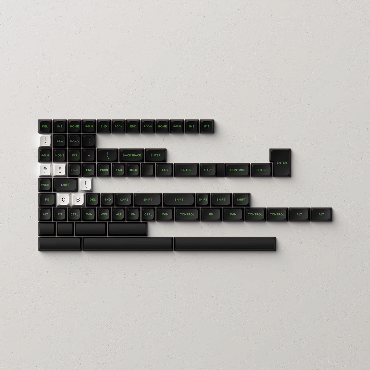 Keycaps Akko Profile MDA Panda, PBT, ANSI, 227 Teclas