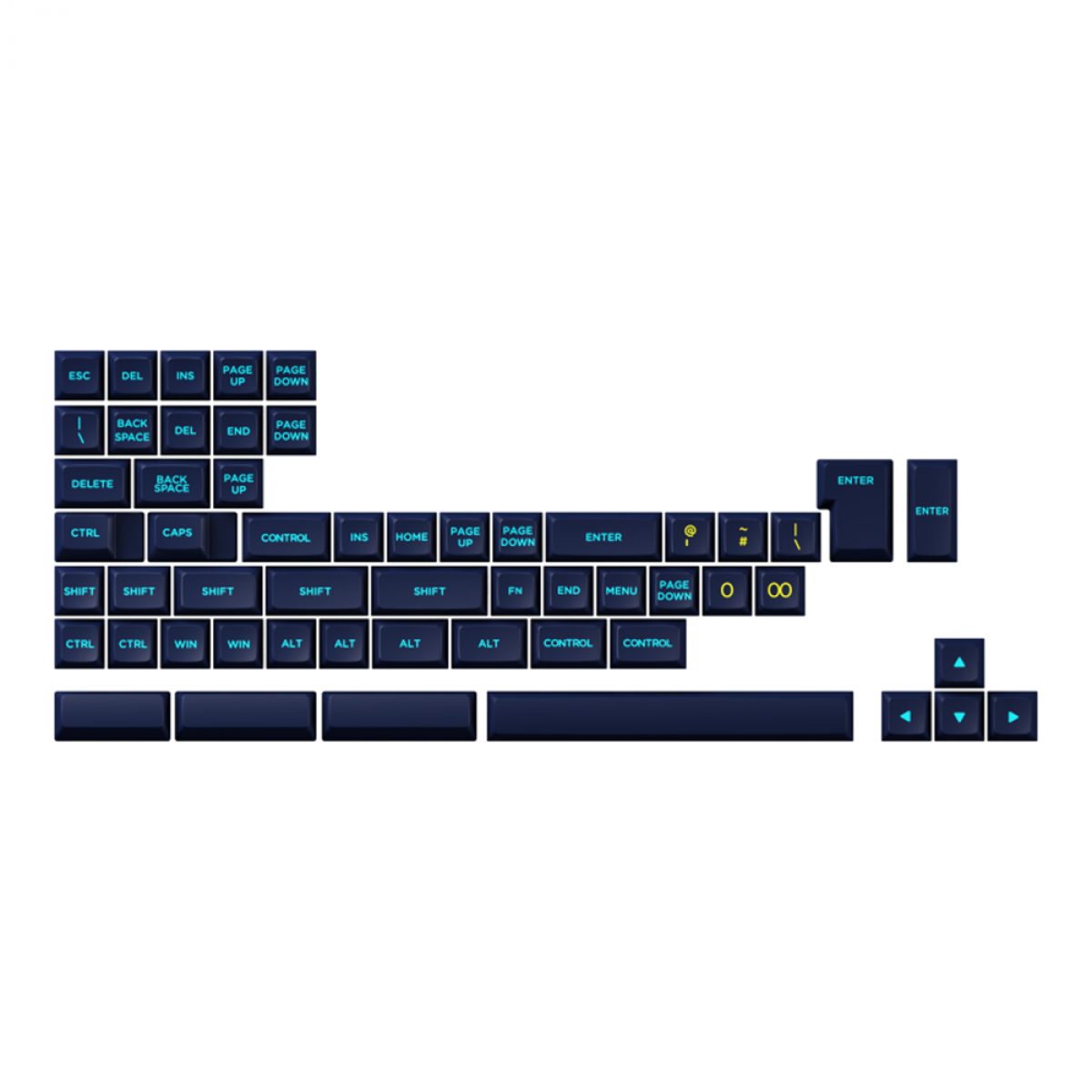 Keycaps Akko Starry Night, OSA, PBT, 185 Teclas