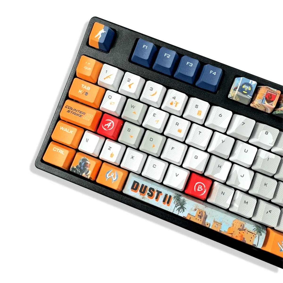 Keycaps Fallen Counter Strike 2 - Dust 2, OEM, PBT, ABNT2, 117 Teclas, KC00041