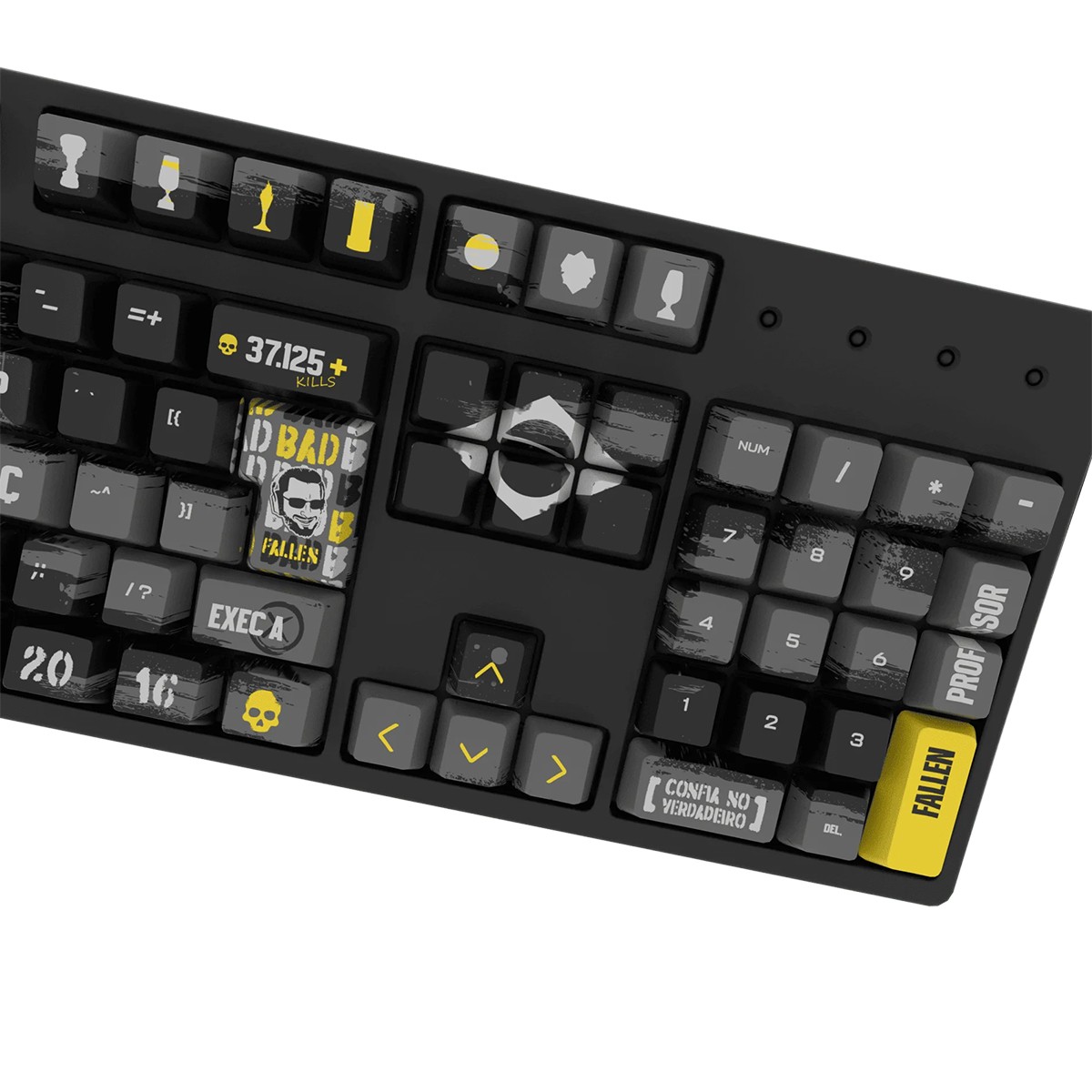 Keycaps Fallen Personalizadas - The Professor, OEM, PBT, ABNT2, 117 Teclas, KC00196