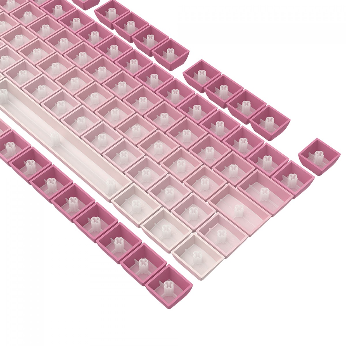 Keycaps Redragon A133 PT, ABNT2, 106 Teclas, Degradê Rosa e Branco
