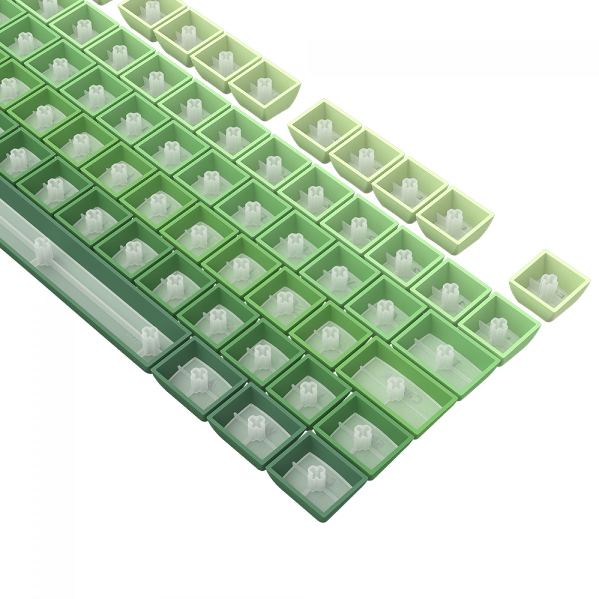 Keycaps Redragon A140 PT, ABNT2, 106 Teclas, Degradê Verde