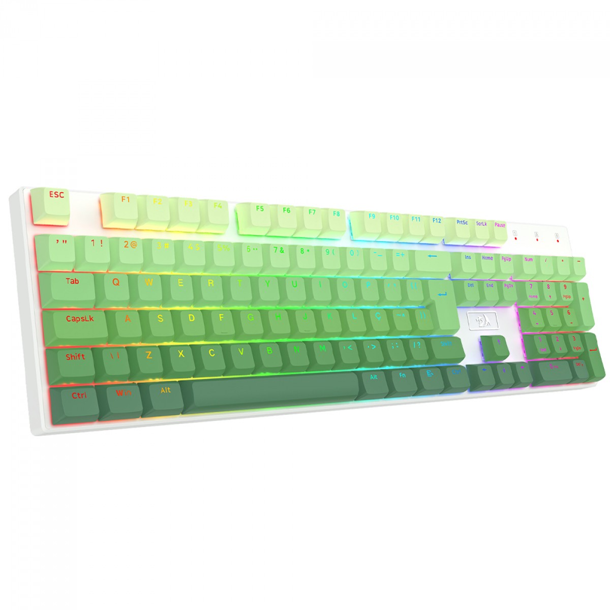 Keycaps Redragon A140 PT, ABNT2, 106 Teclas, Degradê Verde