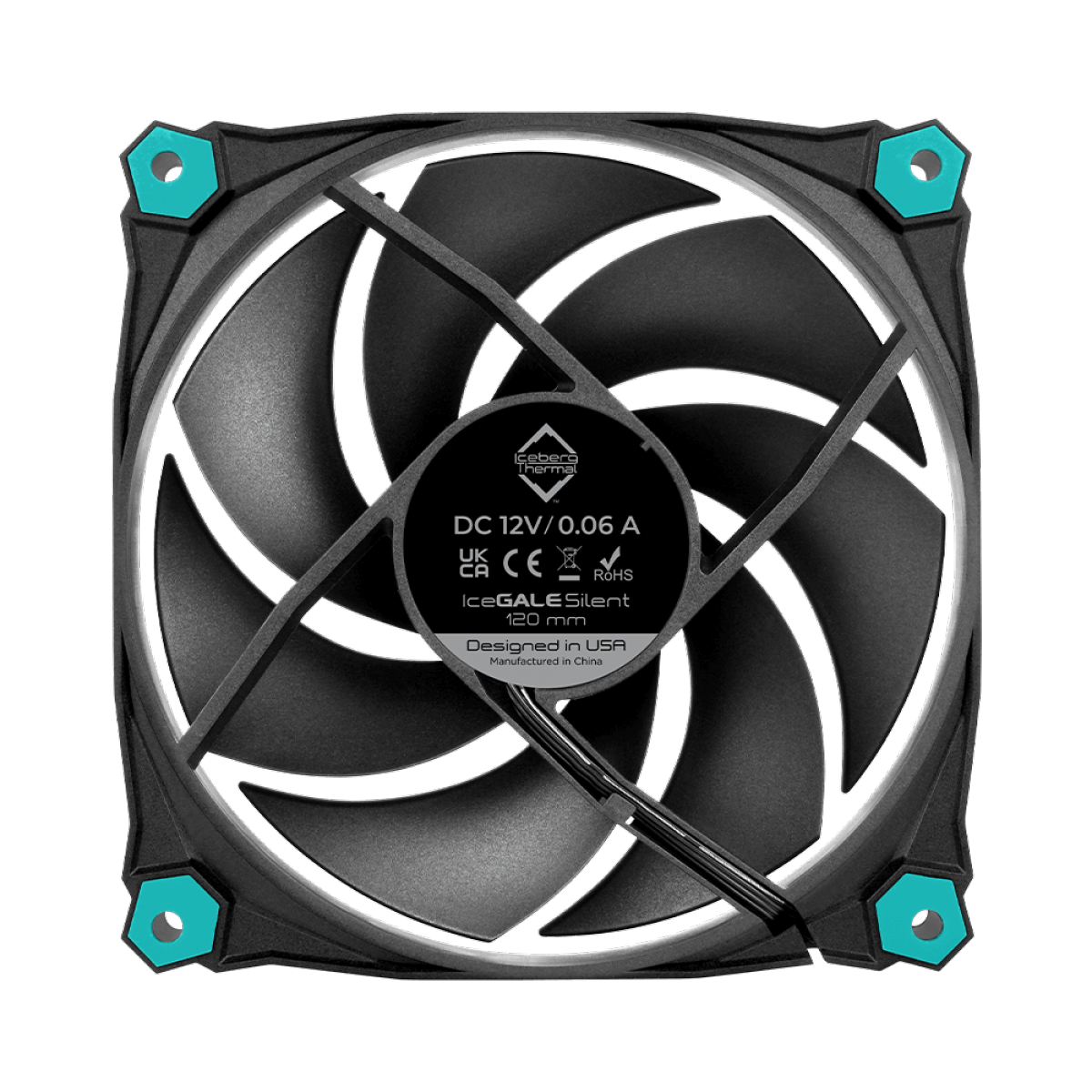 Kit Com 3 Fans Iceberg Thermal Icegale Silent, 120mm, Preto, ICEGALE12S-BBT-3A
