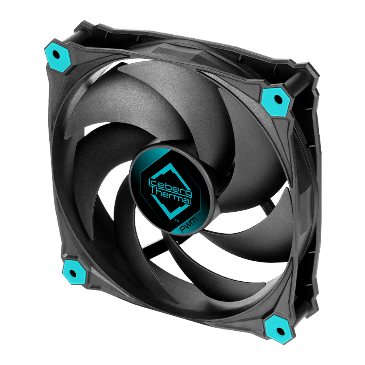 Kit Com 3 Fans Iceberg Thermal Icegale Silent PWM, 120mm, Preto, ICEGALE12P-BBT-3A