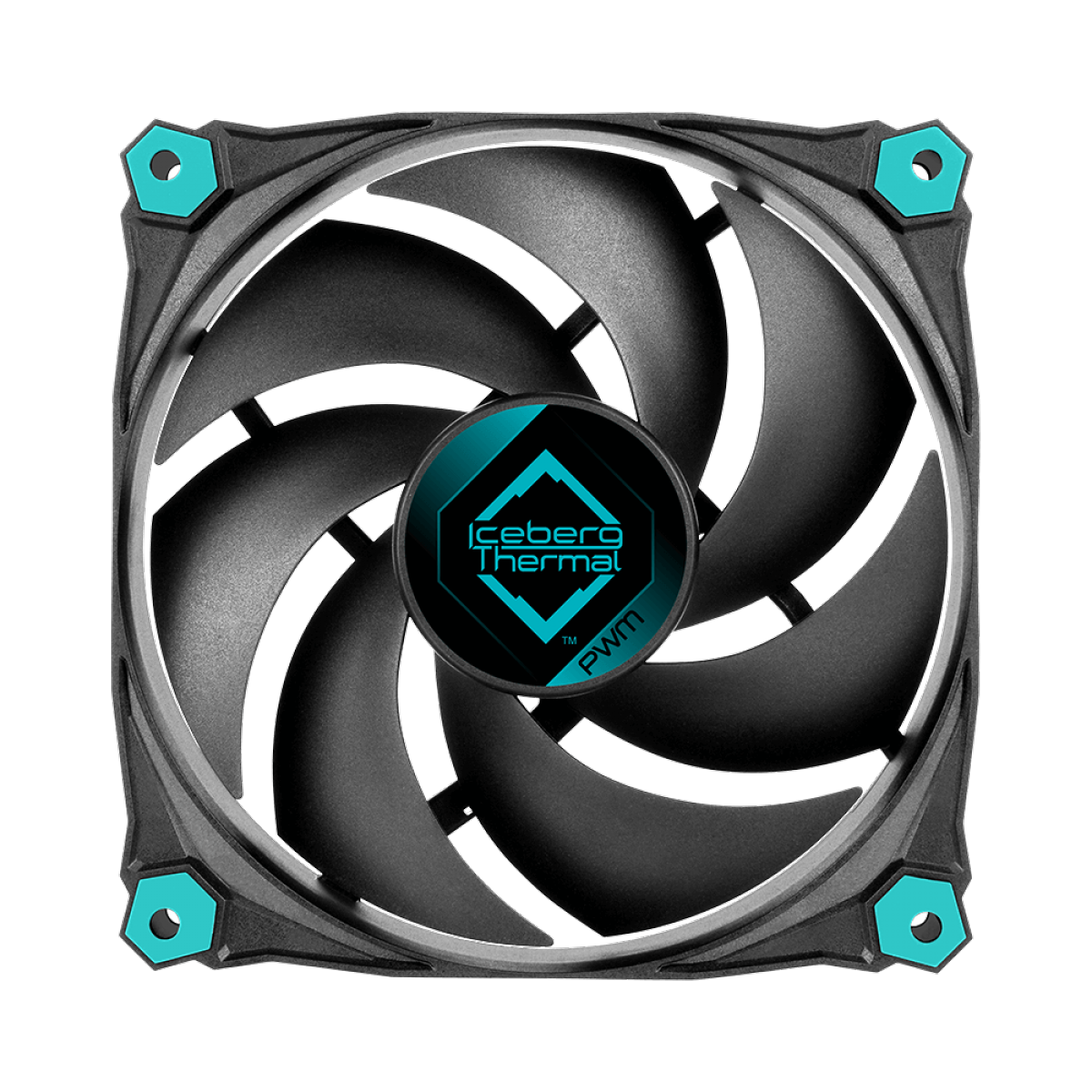 Kit Com 3 Fans Iceberg Thermal Icegale Silent PWM, 120mm, Preto, ICEGALE12P-BBT-3A