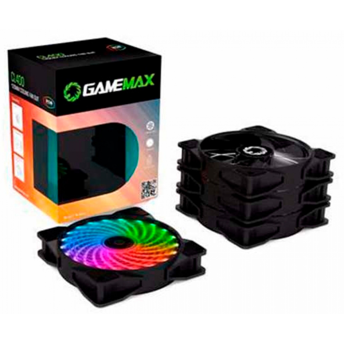 Kit com 4 Fans 120mm Gamemax RGB Com Controle CL400