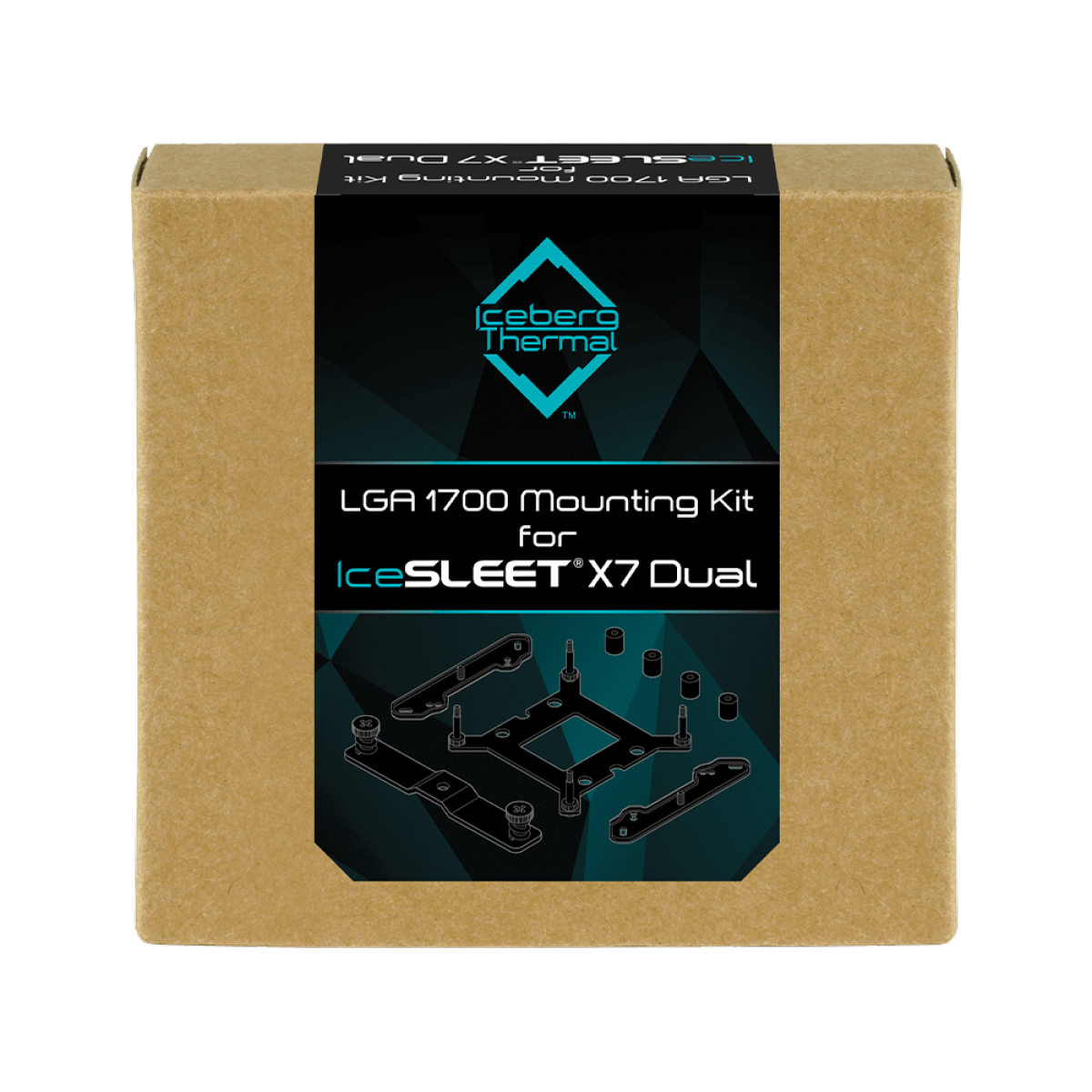 Kit De Montagem LGA 1700 Iceberg Thermal Para IceSLEET X7 Dual, MOUNT1700X-B0A