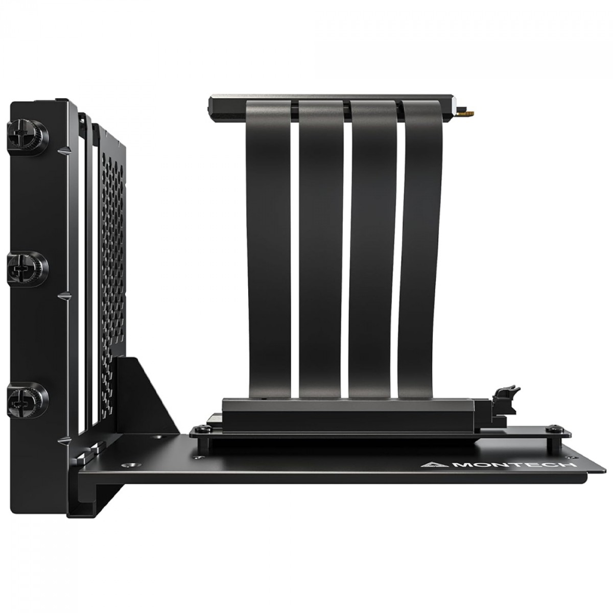 Kit De Suporte Para GPU Vertical Montech, PCIe 4.0, 200mm, Preto