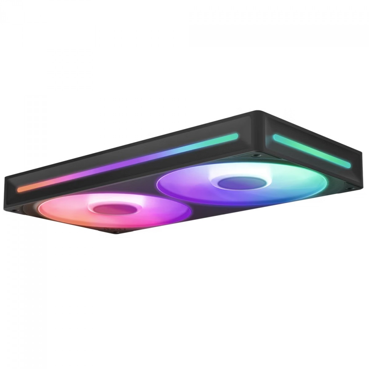 Kit Fan 240mm NZXT F240 RGB Core, 2 Ventoinhas De 120mm, Single-Frame, Preto, RF-U24HF-B1
