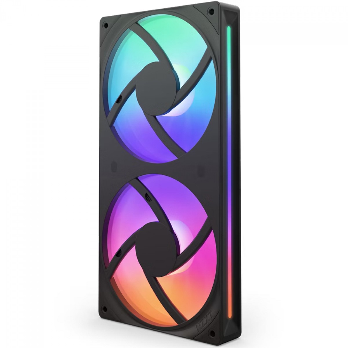 Kit Fan 240mm NZXT F240 RGB Core, 2 Ventoinhas De 120mm, Single-Frame, Preto, RF-U24HF-B1