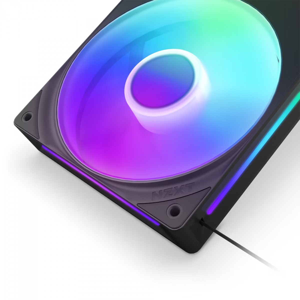 Kit Fan 240mm NZXT F240 RGB Core, 2 Ventoinhas De 120mm, Single-Frame, Preto, RF-U24HF-B1