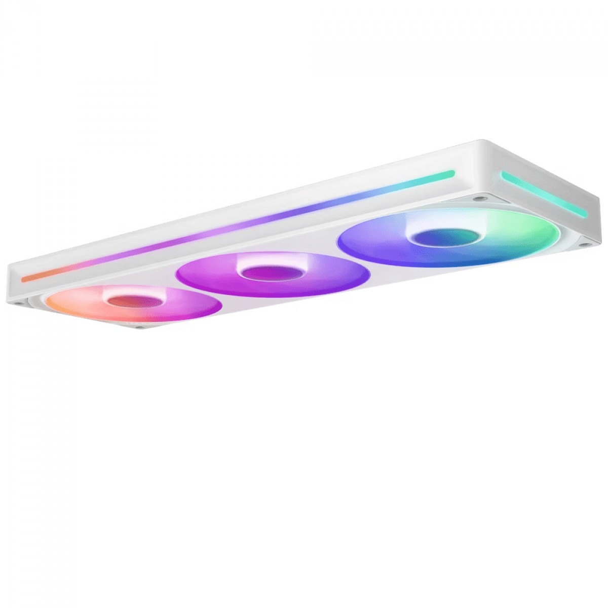Kit Fan 360mm NZXT F360 RGB Core, 3 Ventoinhas De 120mm, Single-Frame, Branco, RF-U36HF-W1