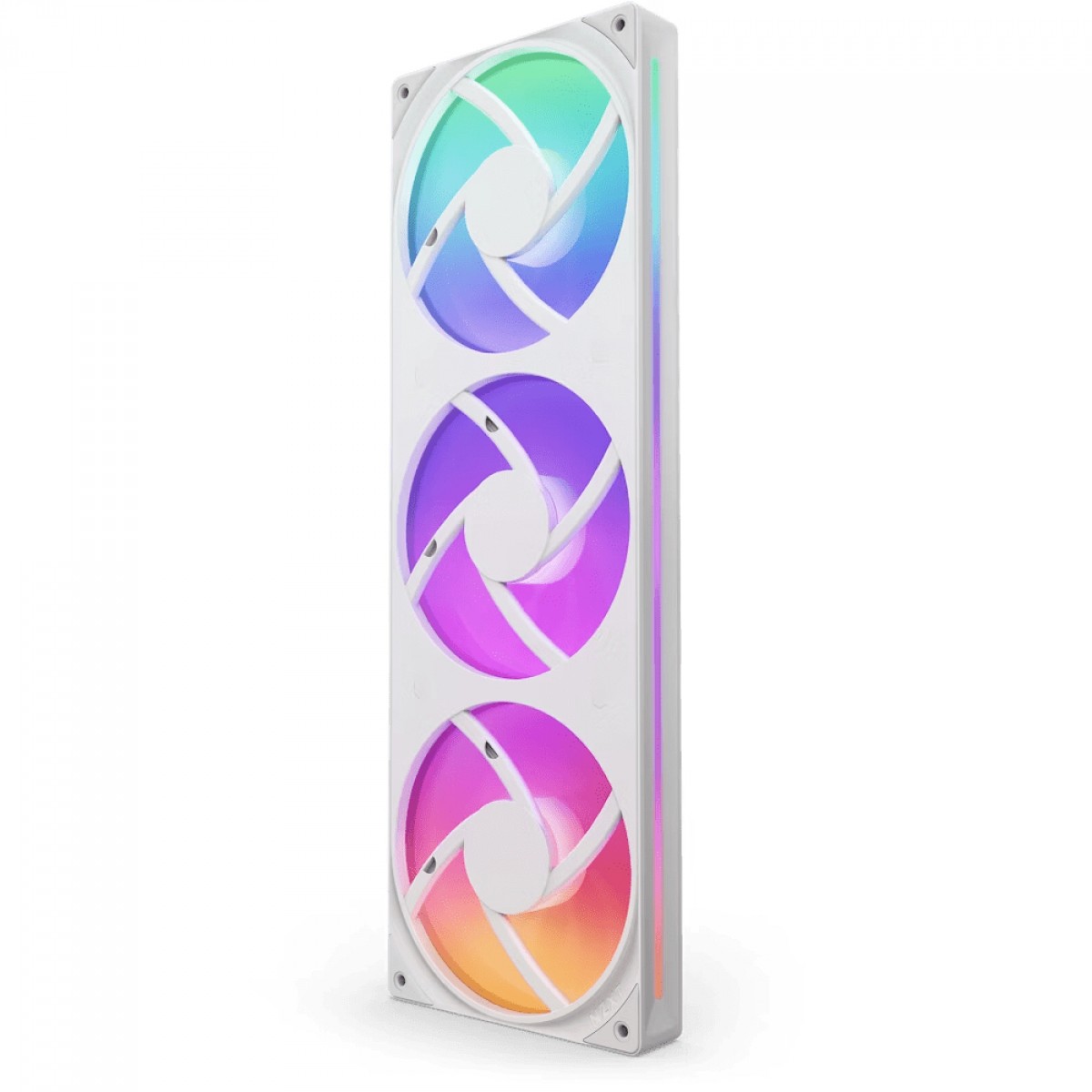 Kit Fan 360mm NZXT F360 RGB Core, 3 Ventoinhas De 120mm, Single-Frame, Branco, RF-U36HF-W1